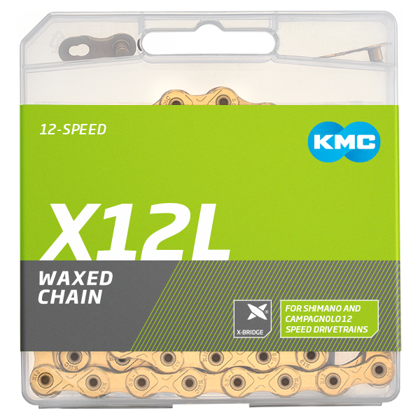 Kmc-Kette x12l 12v 126l gewachstes Ti-N-Gold