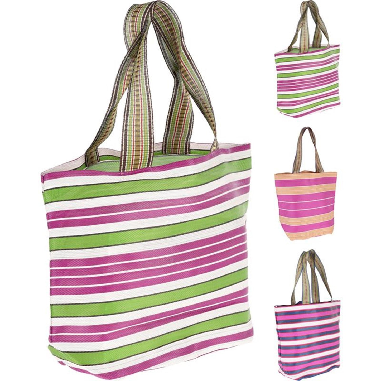 Home-Styling-Shopper, gestreift, mit Griffen