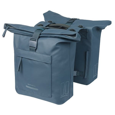 Basil Doppelte Fahrradtasche Brooklyn Mik 41l 14 x 30 x 37 cm – blau