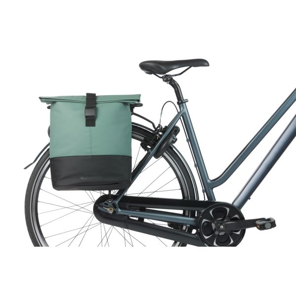 Basil Doppelte Fahrradtasche Cove 28-32l 14 x 29 x 36 cm - Grün Schwarz