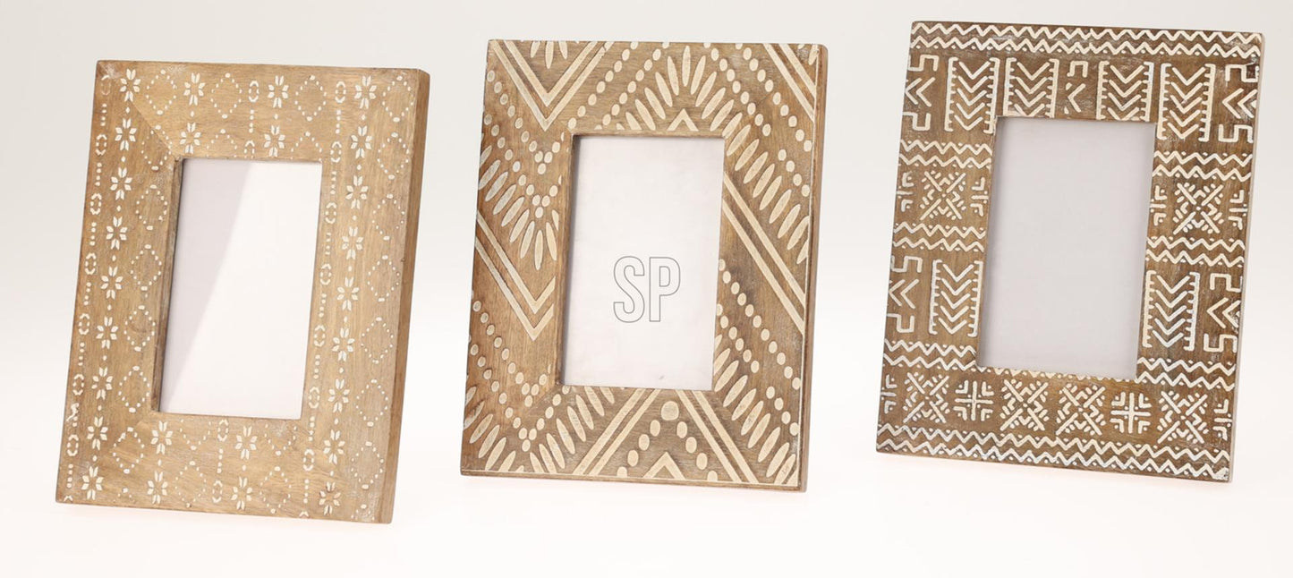 Home-Styling-Fotorahmen aus Mangoholz, 21 x 26 cm