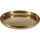 Home-Styling-Tablett aus gehämmertem Metall, 34 x 3,5 cm, goldfarben