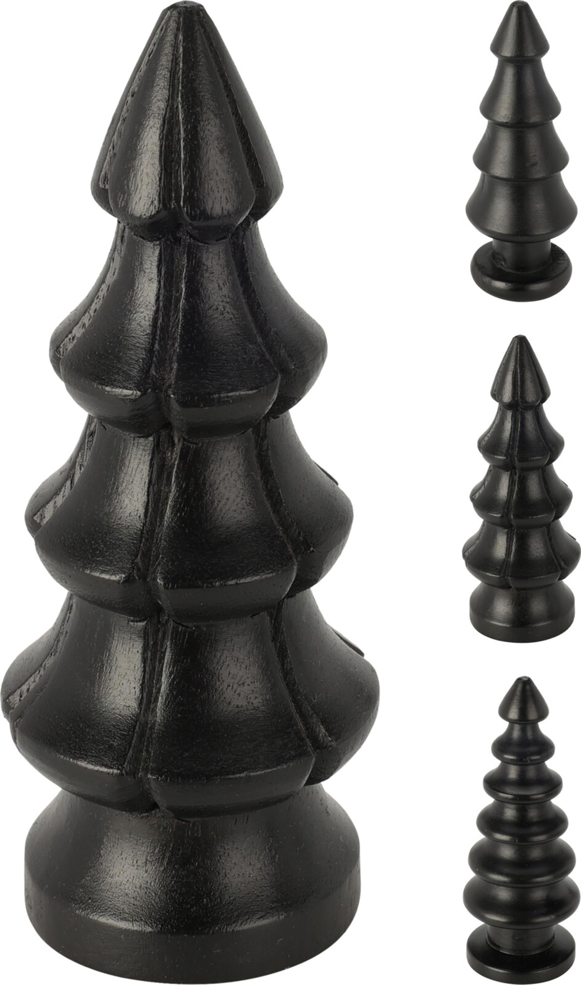 Home Styling Weihnachtsbaum Mangoholz h15cm schwarz