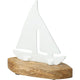 Home-Styling-Segelboot zu Fuß 15x5x17cm