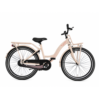 Kyoso Kinderfahrrad Blossom Mokka 24 Zoll mit Bremsnabe – Matt Taupe Pink