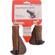 Ergonomisches Griffsystem - 130mm 87mm - Dura Kork Aluminium - Schwarz Braun - afbeelding 2