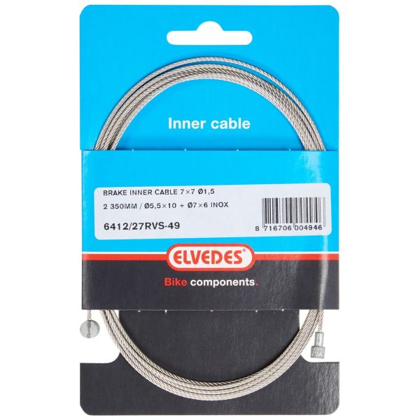 Elvedes Bremse Innenzug 2250mm Edelstahl V-Nippel 6412 27RVS-49
