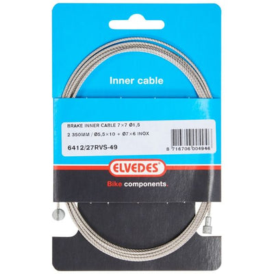 Elvedes Bremse Innenzug 2250mm Edelstahl V-Nippel 6412 27RVS-49