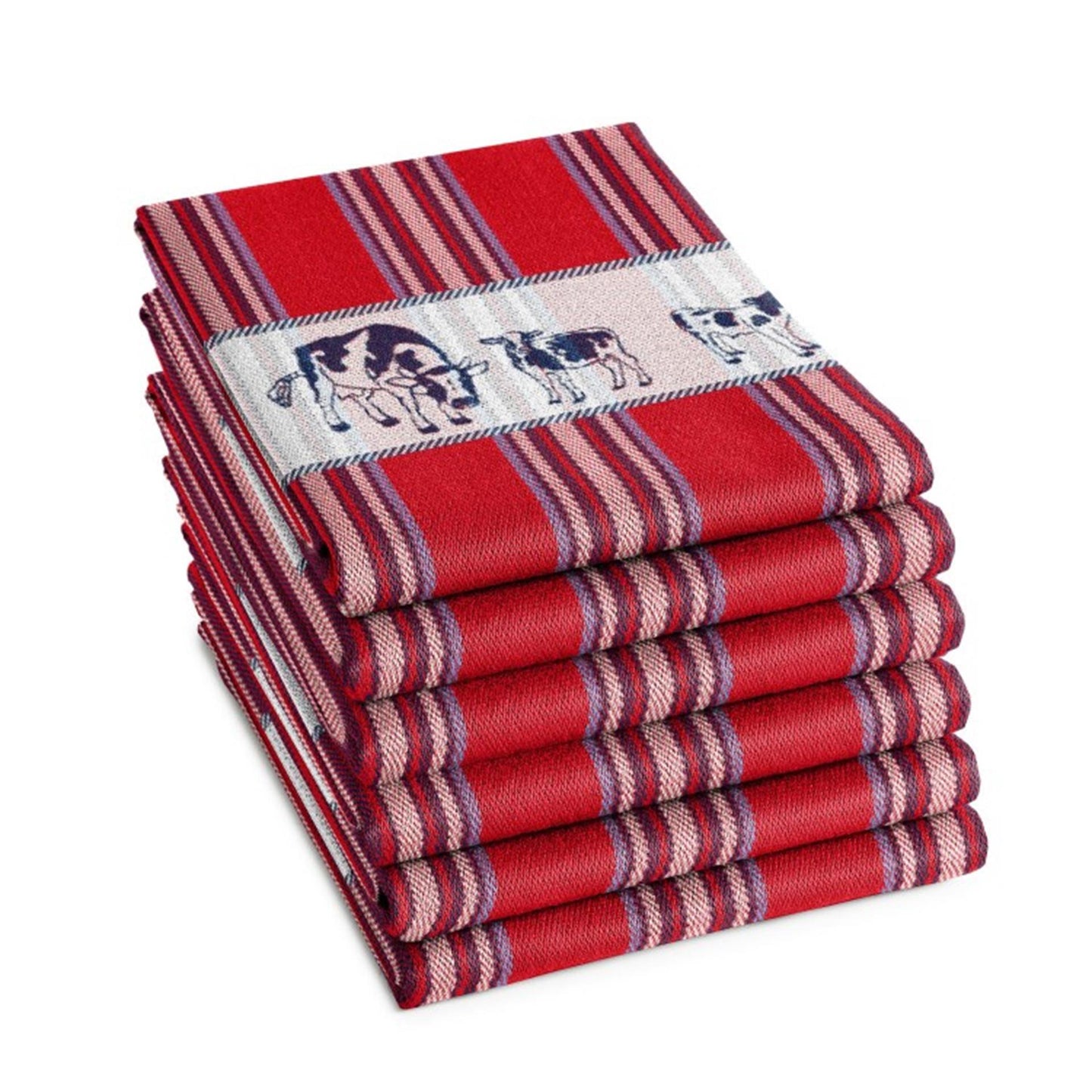 Ddddd Geschirrtuch friesisch rot 60x65cm 6 Stk