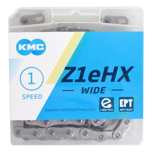 KMC Wide EPT Fahrradschloss - Z1eHX, 112s, 9.2mm, Silber