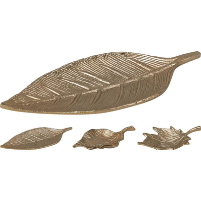 Home-Styling-Tablett aus Metall, 3-fach, goldfarben