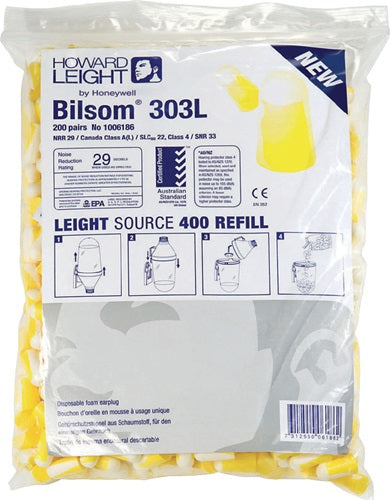 Howard Leight Bilsom 303L Ohrstöpsel Nachfüllpackung (200 Paar)