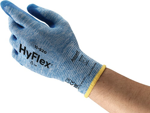 Ansell-Handschuh | Größe 8 blau | und 388 PSA Kategorie II | Nylon m.Nitril | 12 Paare – 11-920-8 11-920-8