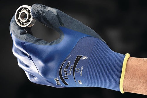 Ansell-Handschuh | Größe 11 blau | und 388 PSA Kategorie II | Spandex-Nylongewebe m.Nitril | 12 Paare – 11-925-11 11-925-11