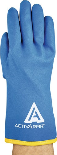 Kältebeständiger Handschuh von Ansell | Größe 10 blau | und 388 und 511 PSA Kategorie II | Acryl mit Vinylschaumbeschichtung | 6 Paar – 97-681-10 97-681-10