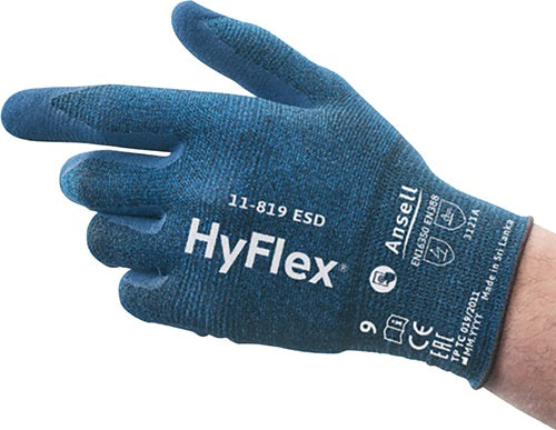 Ansell-Handschuh | Größe 10 blau | und 388 und 16350 PSA Kategorie II | und 388 und 16350 | 12 Paare – 11-819-esd-10 11-819-esd-10