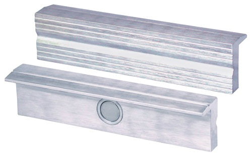 Heuer Schutzbacken für Schraubstock | für Backenbreite 100 mm | geripptes Profil | Aluminium | 1 Paar - 110100 - 110100