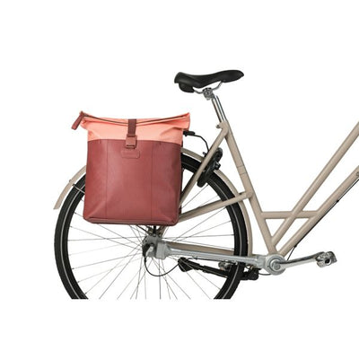 Basil Doppelte Fahrradtasche Vive Mik 28-35l 14 x 30 x 38 cm – Burgunderrosa