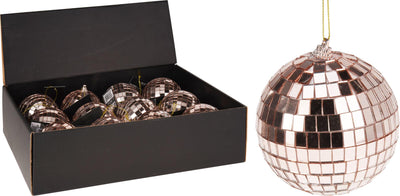 Home Styling Weihnachtskugel Spiegelkugel 8cm Roségold