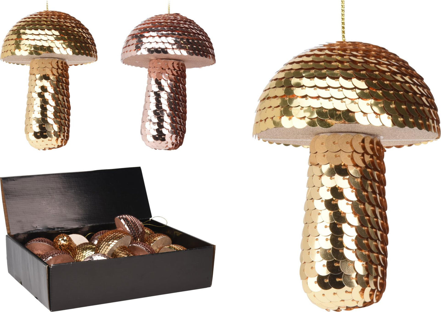 Home-Styling Weihnachtsanhänger Pilz-Pailletten