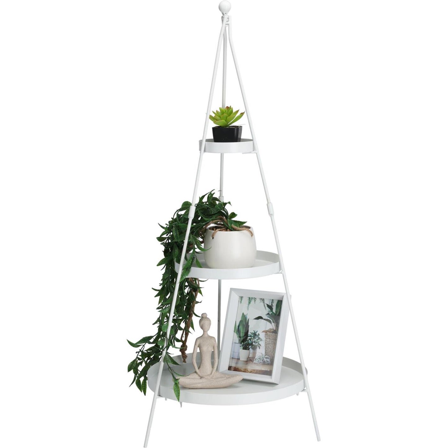 Home-Styling-Etagere 3-lagig weiß 26x26x73cm