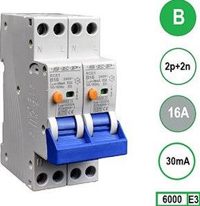 Erdschluss - Herd automatisch 2 x 16a b Wagen 30ma 2p sep - 4518097