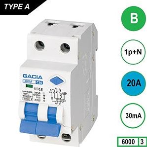 Installationsschutzschalter 50a b kar 4p gacia - 4517832
