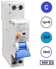 Fehlerstrom-Schutzschalter 20a c-cart 30ma 2p sep - 4518105
