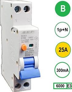 Fehlerstrom-Schutzschalter 25a B Cart 300ma 2p sep - 4518108