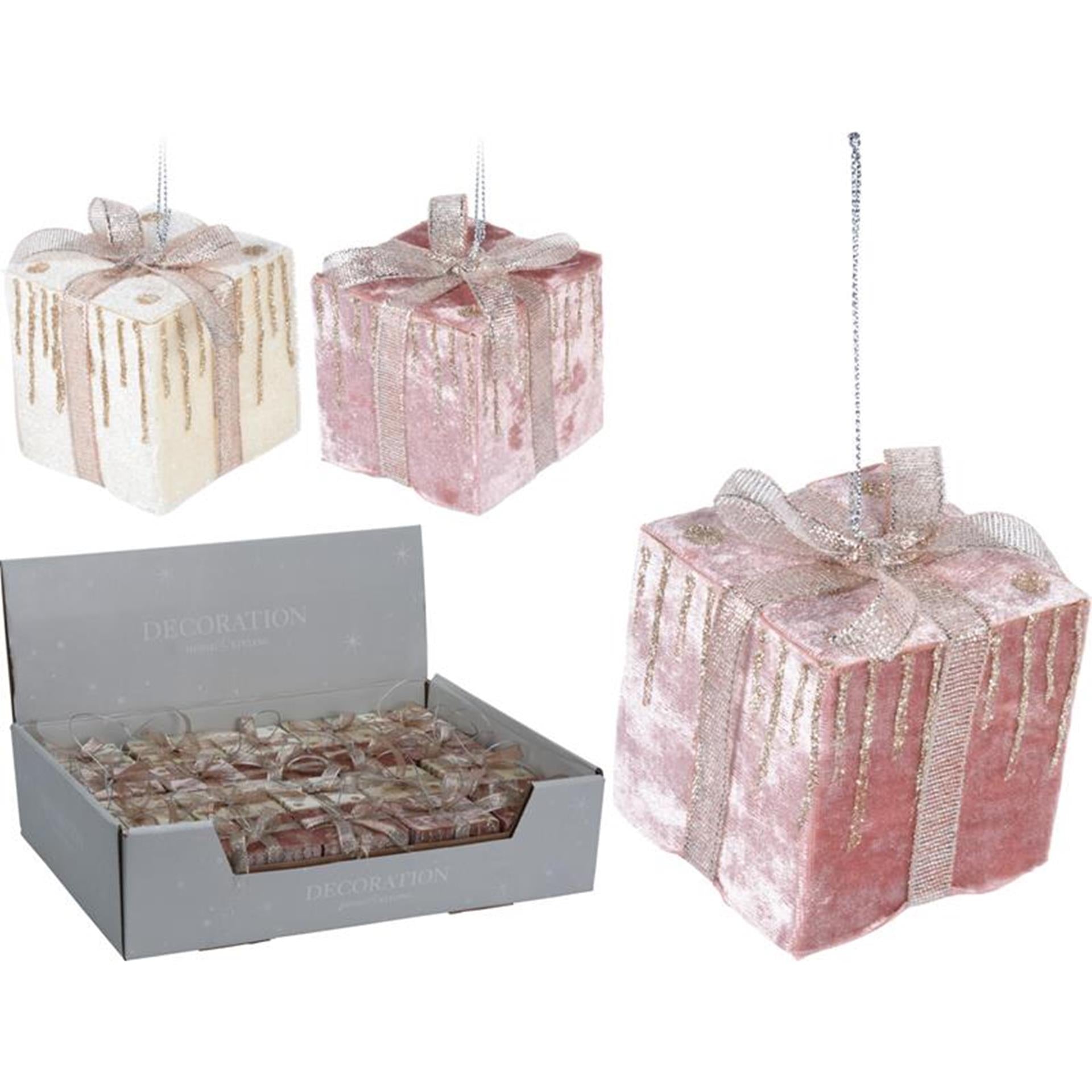 Home Styling Kleiderbügel Geschenk Samt 7cm rosa