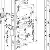 Abloy el466 Sicherheits-Panik-Mehrfachverriegelung | einseitig griffgesteuert | selbsthemmend | skg*** | dm35mm | pc92mm | Frontplatte Edelstahl 24x2000mm U-Form | 12 24 V Gleichstrom | dr 1+2+3+4 - 10037688