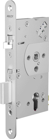 Abloy el560 Sicherheits-Paniktürschloss | einseitig griffgesteuert | selbsthemmend | skg** | dm80mm | pc72mm | Edelstahl-Frontplatte 24x235mm abgerundet | 12 24 V Gleichstrom | dr 1+2+3+4 - 10013887 - afbeelding 1
