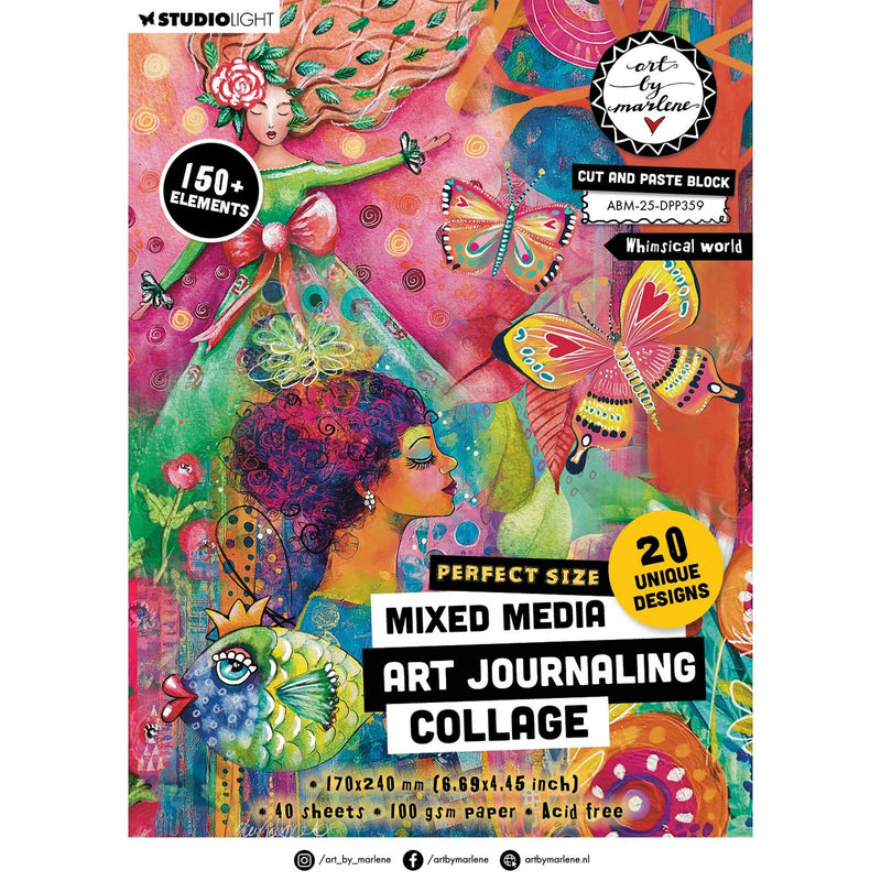 Studiolicht • Kunst von Marlene, Buch „Whymsical World“ ausschneiden und einfügen