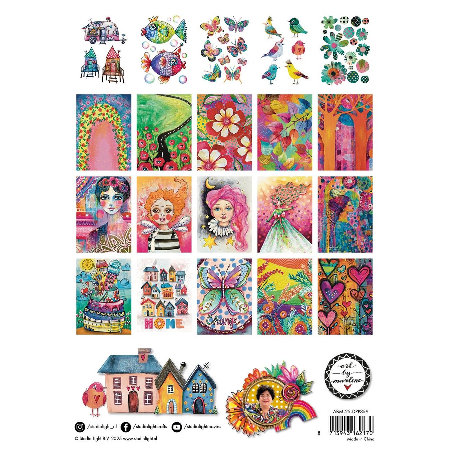 Studiolicht • Kunst von Marlene, Buch „Whymsical World“ ausschneiden und einfügen