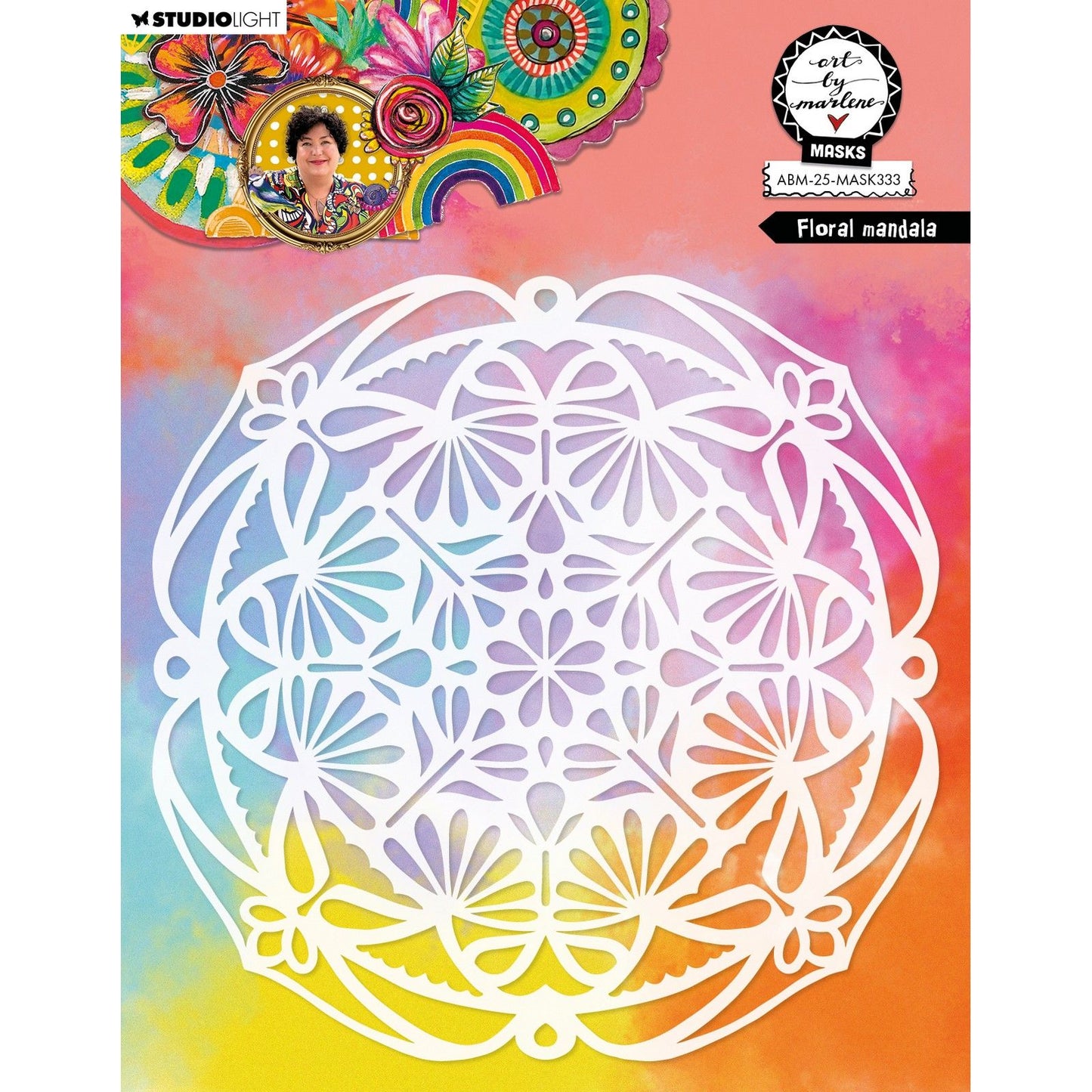 Studiolicht • Kunst von Marlene Mask Schablone Blumenmandala