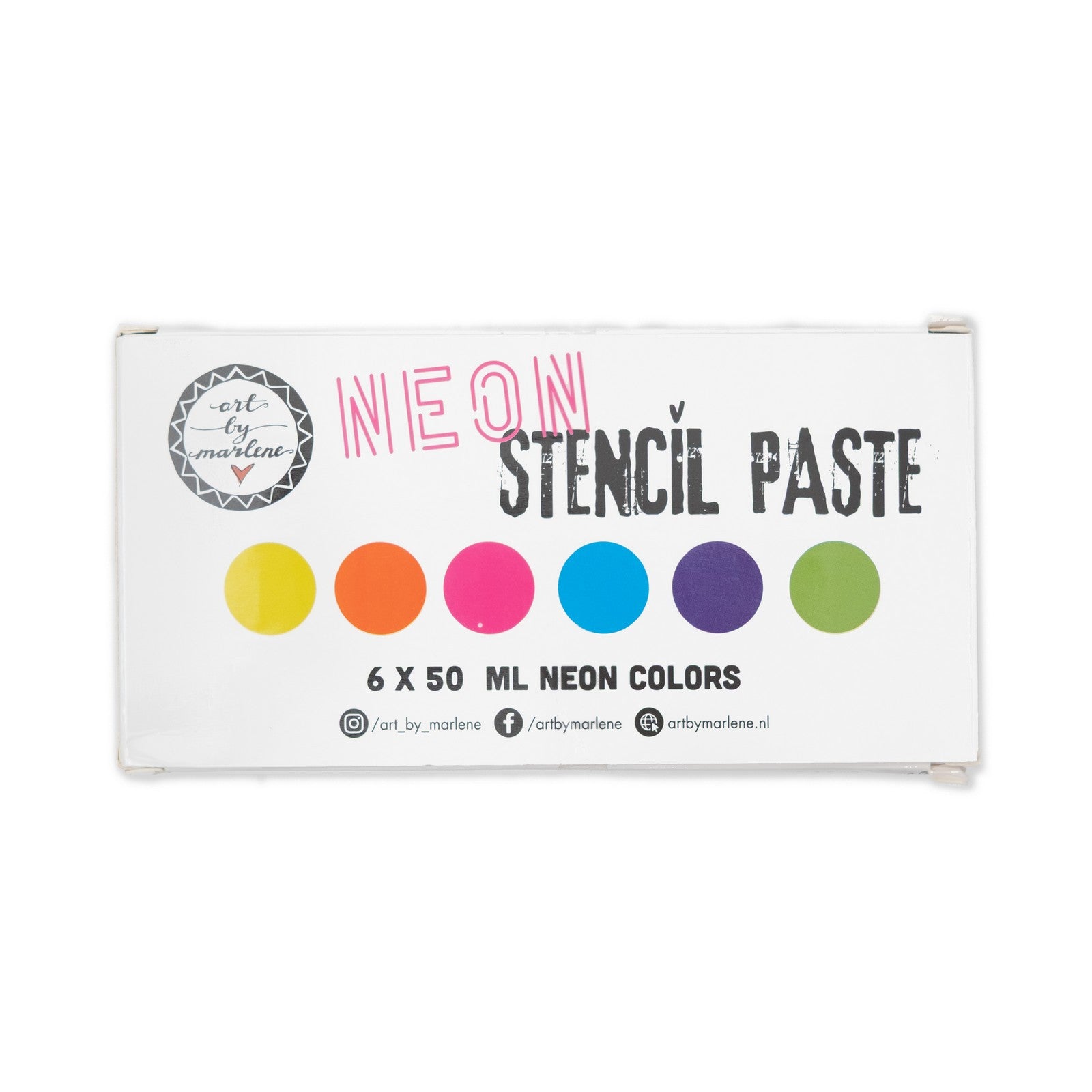 Studiolicht • Kunst von Marlene Schablonenpaste Neonfarben