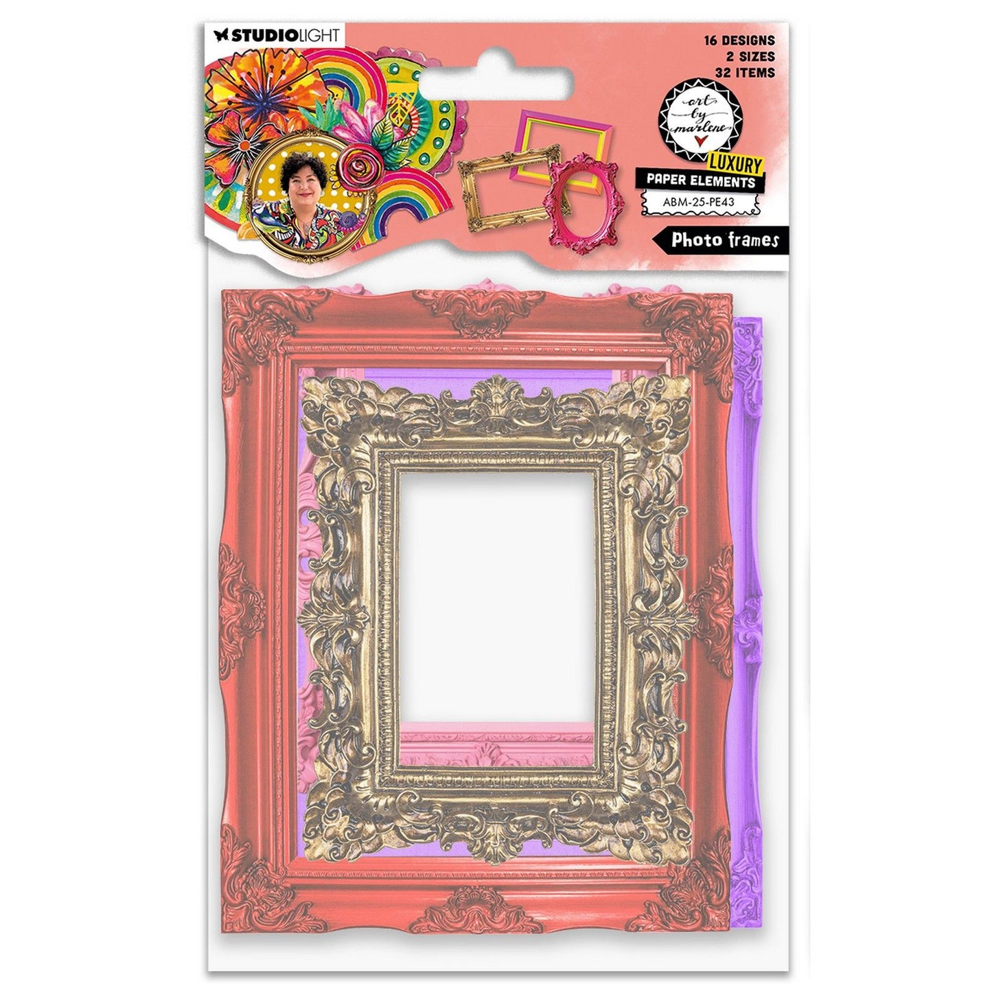Studiolicht • Kunst von Marlene, Papierelemente, Fotorahmen