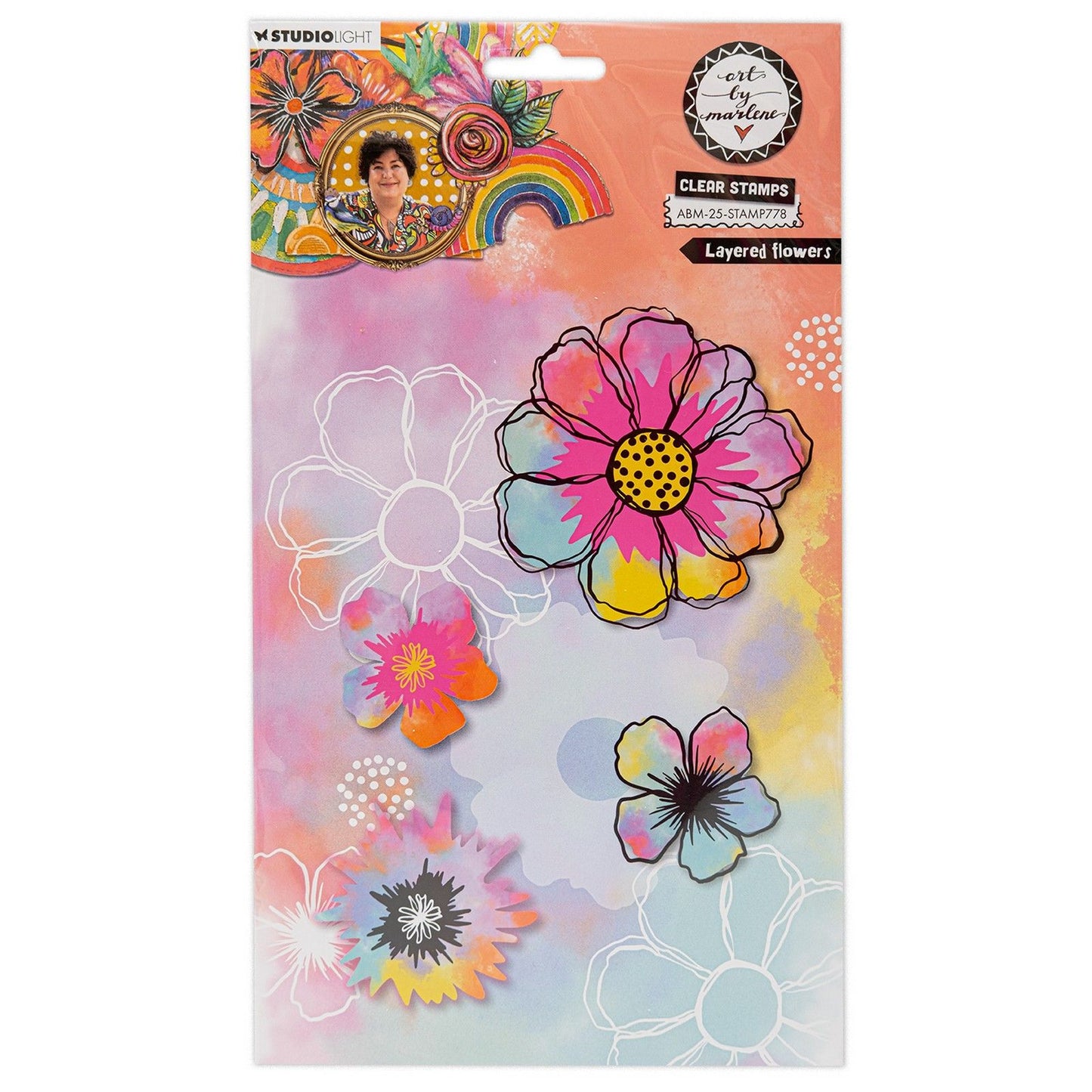 Studiolicht • Kunst von Marlene Clear Stamp Layered Flowers