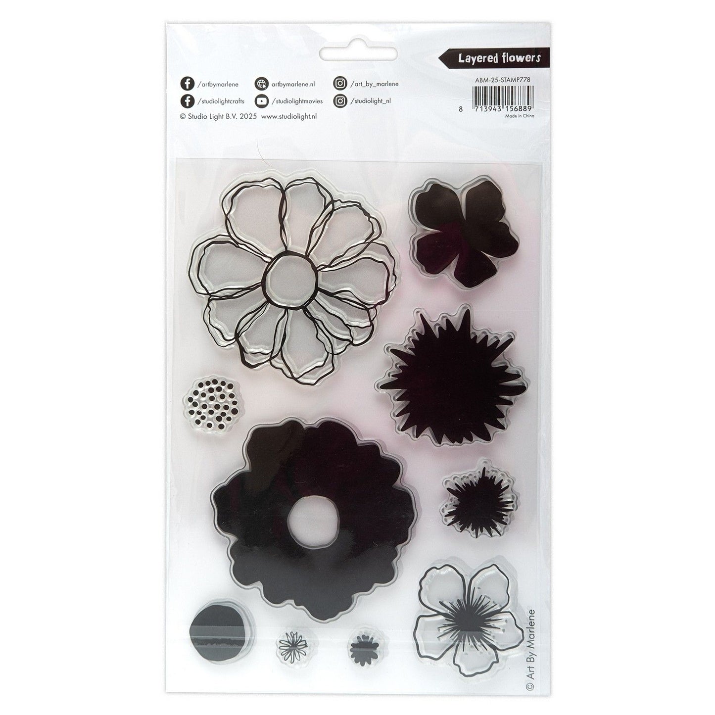 Studiolicht • Kunst von Marlene Clear Stamp Layered Flowers