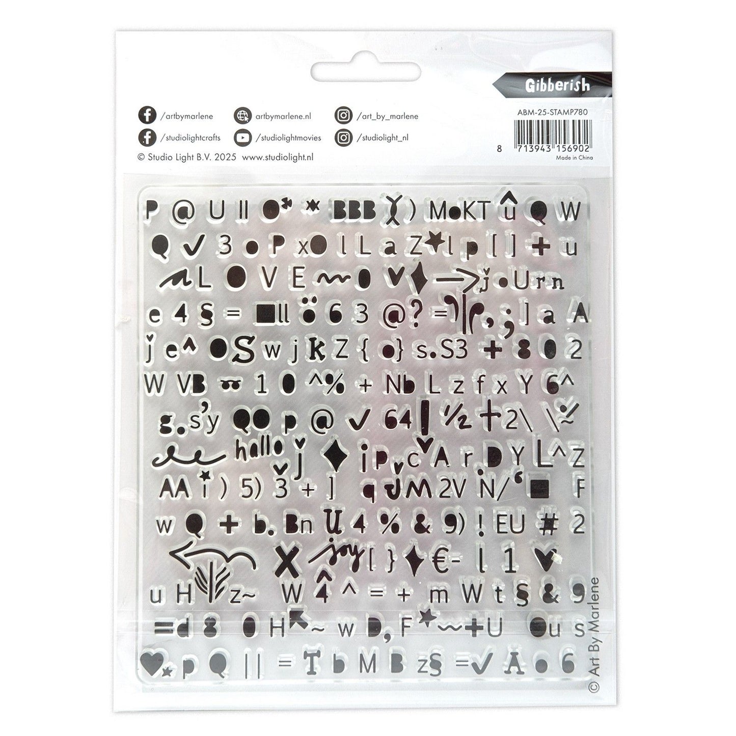 Studiolicht • Kunst von Marlene Clear Stamp Kauderwelsch