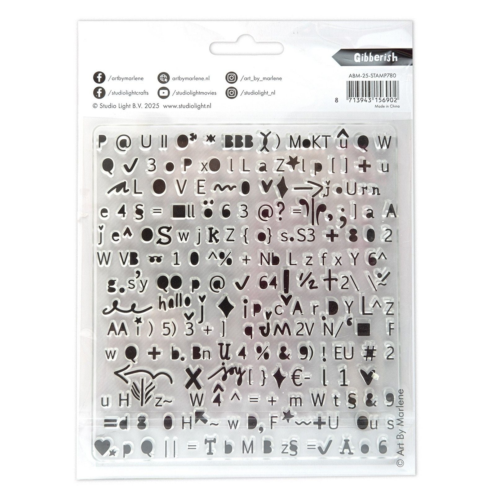 Studiolicht • Kunst von Marlene Clear Stamp Kauderwelsch