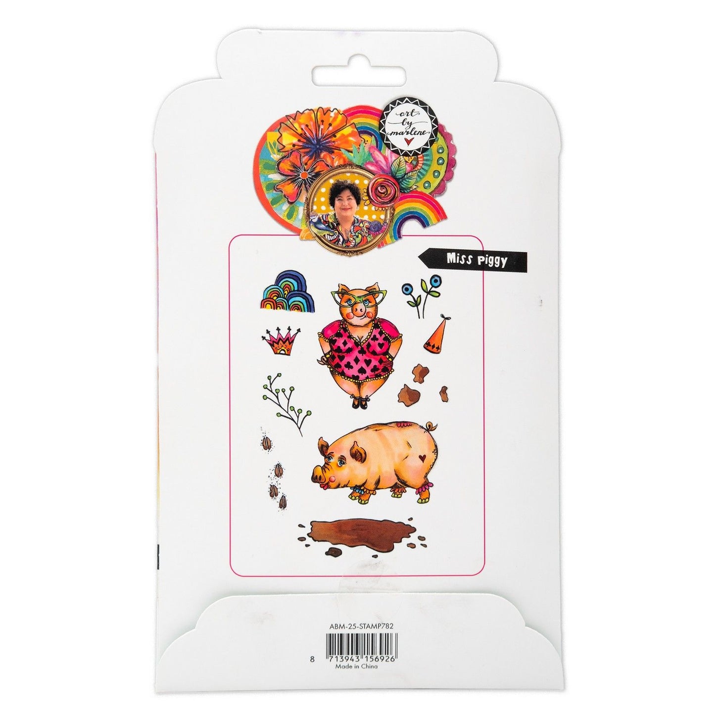 Studiolicht • Kunst von Marlene Cling Rubber Stamp Miss Piggy