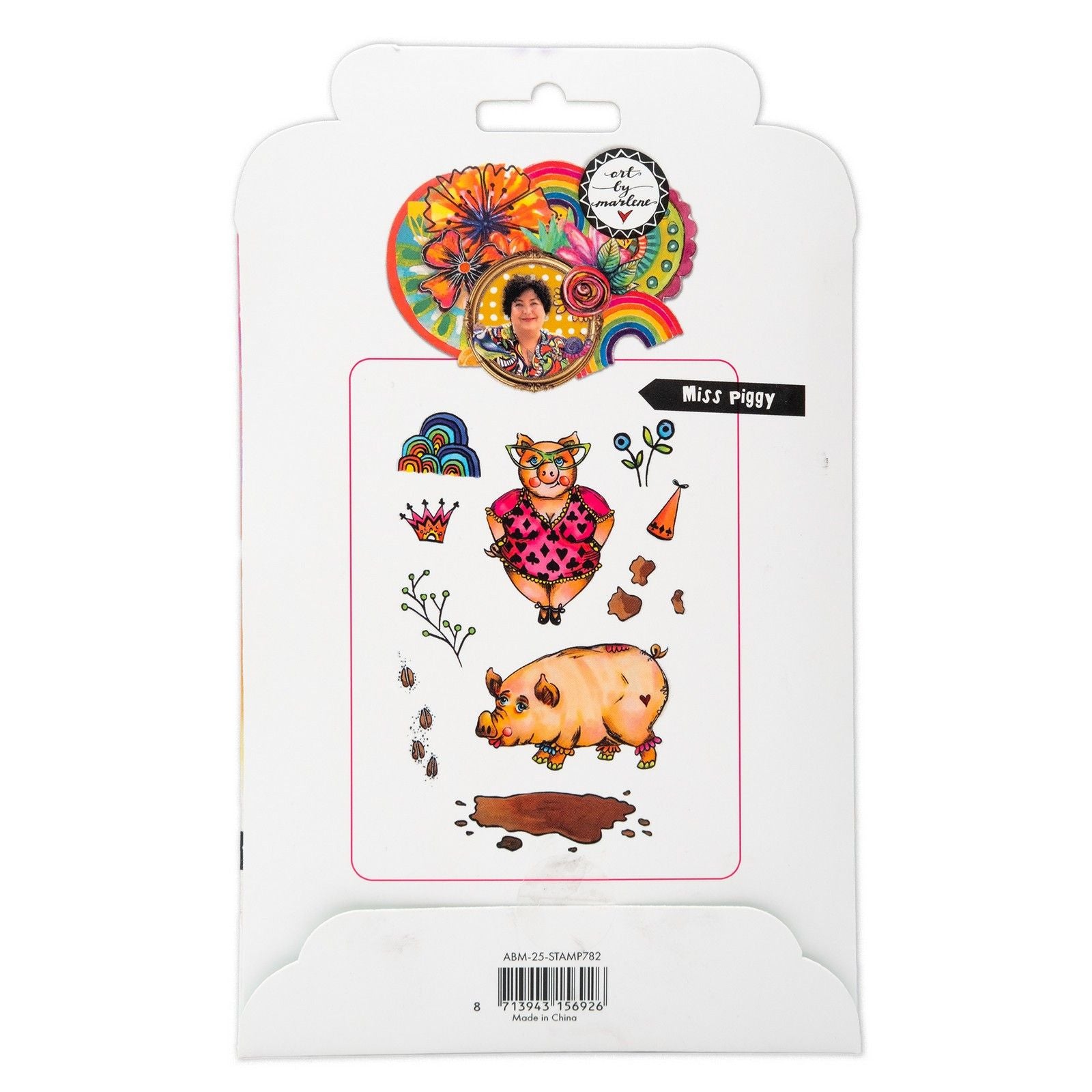Studiolicht • Kunst von Marlene Cling Rubber Stamp Miss Piggy