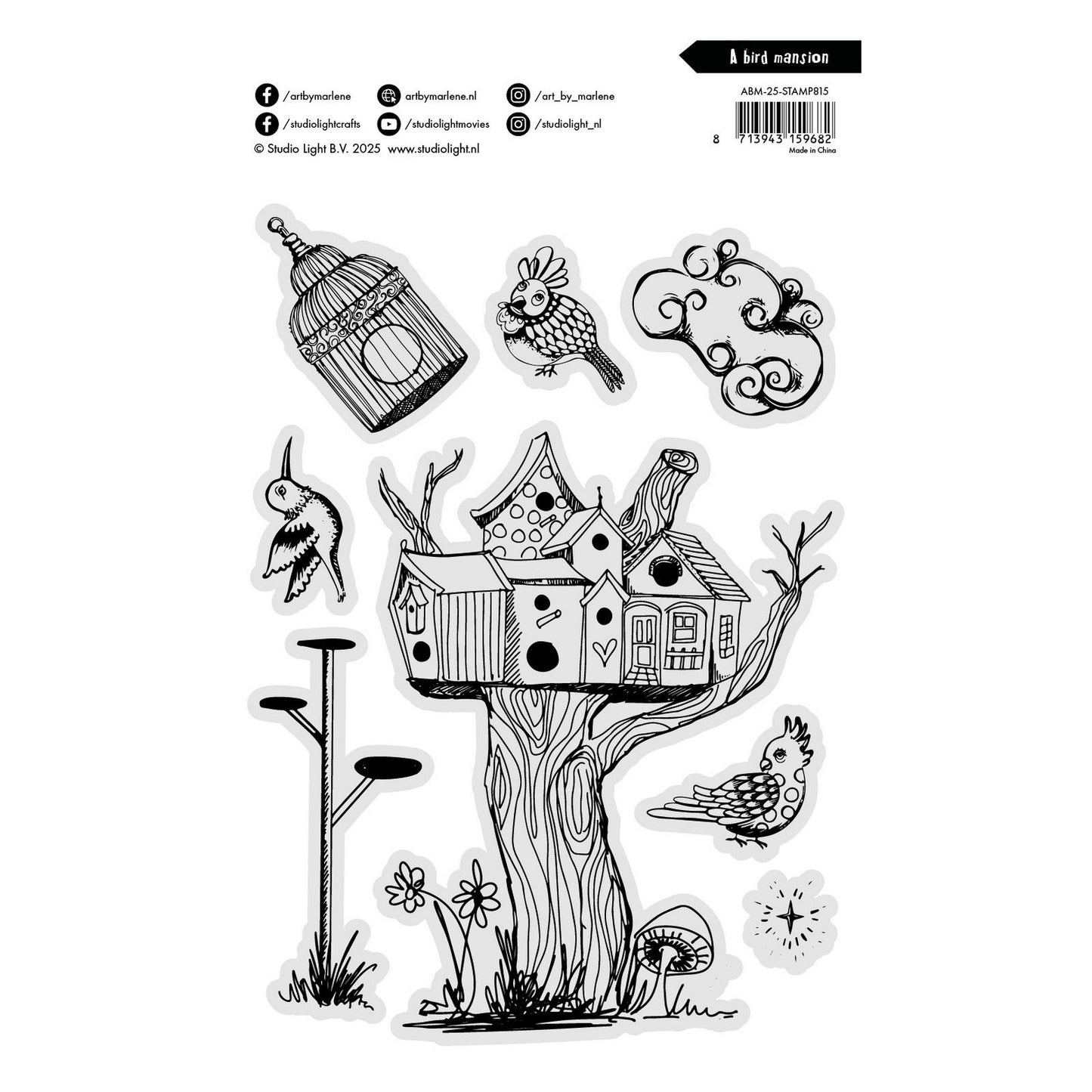 Studiolicht • Kunst von Marlene Clear Stamp Ein Vogelhaus