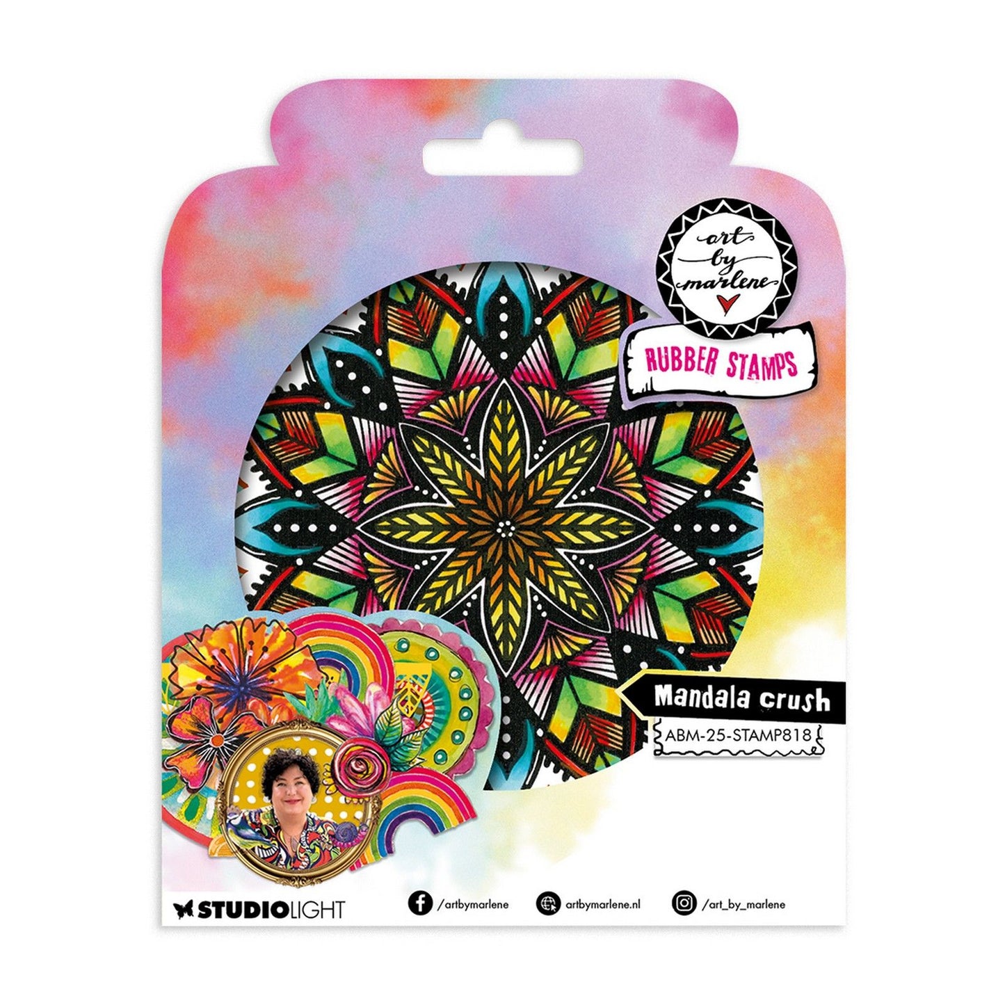Studiolicht • Kunst von Marlene Cling Rubber Stamp Mandala Crush