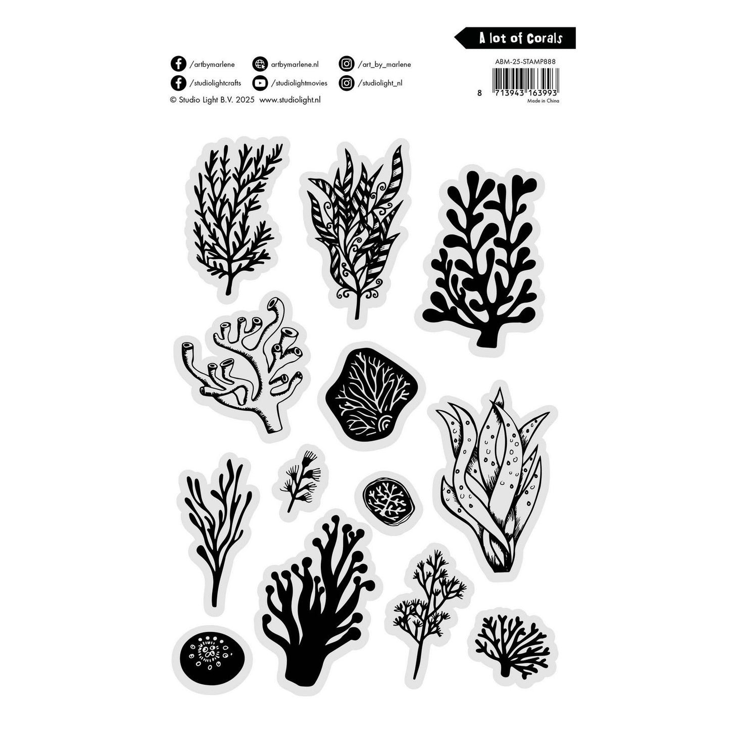 Studio light • art by marlene clear stamp a lot of corals