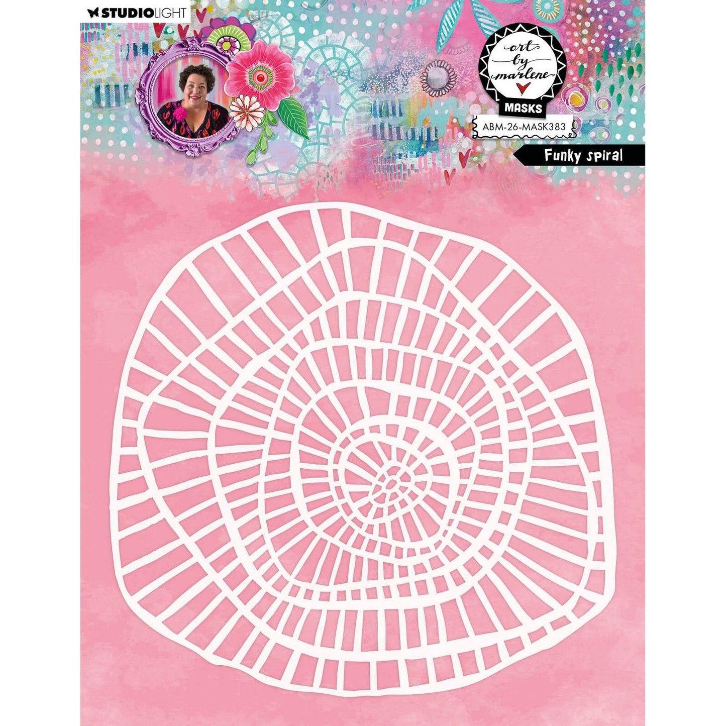 Studiolicht • Kunst von Marlene Mask Funky Spirale