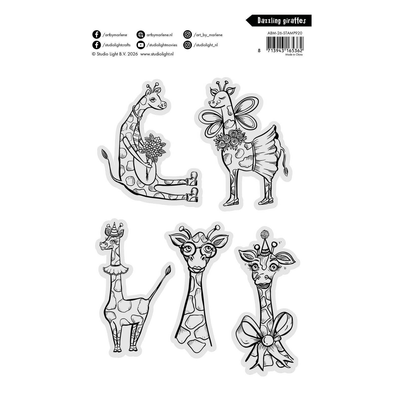 Studiolicht • Kunst von Marlene Clear Stamp Dazzling Giraffes