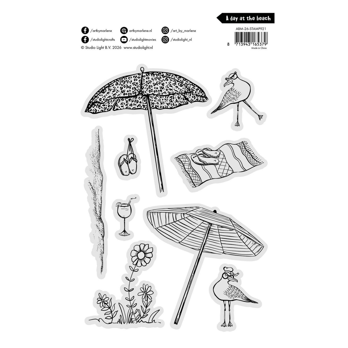 Studiolicht • Kunst von Marlene Clear Stamp Ein Tag am Strand