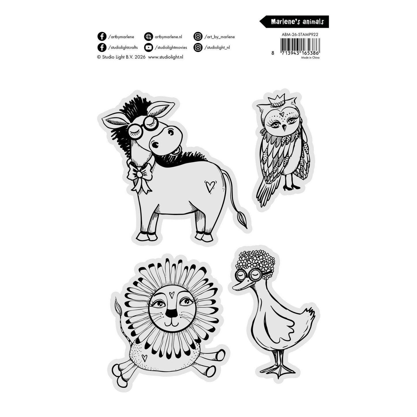 Studiolicht • Kunst von Marlene Clear Stamp Marlenes Tiere